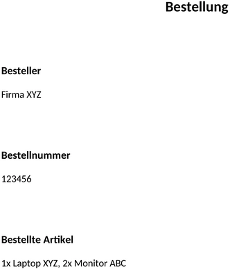 bestellformular