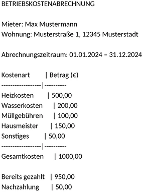 betriebskosten-nebenkostenabrechnung