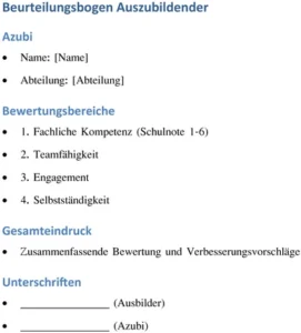 beurteilungsbogen-auszubildende