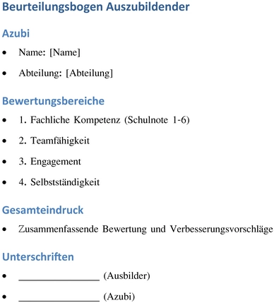 beurteilungsbogen-auszubildende