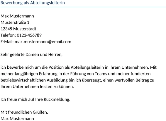 bewerbung-als-abteilungsleiterin