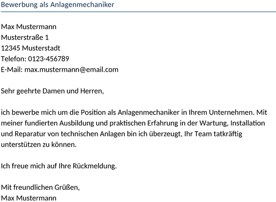 bewerbung-als-anlagenmechaniker