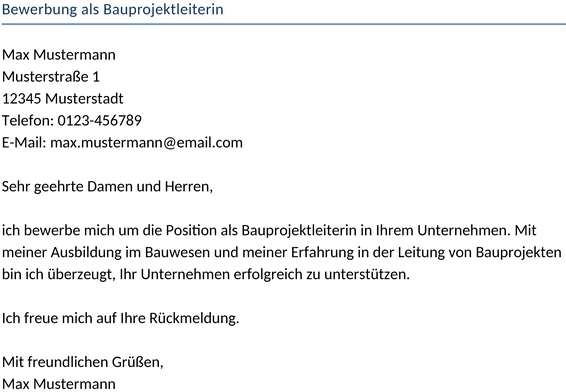 bewerbung-als-bauprojektleiterin