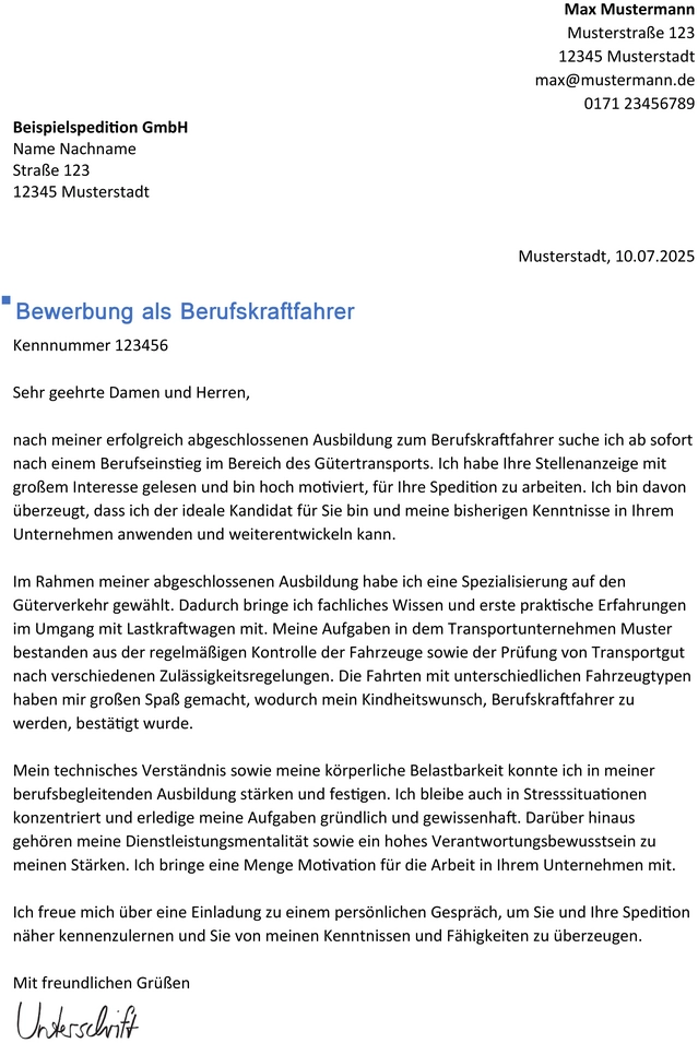 bewerbung-als-berufskraftfahrer-vorlage