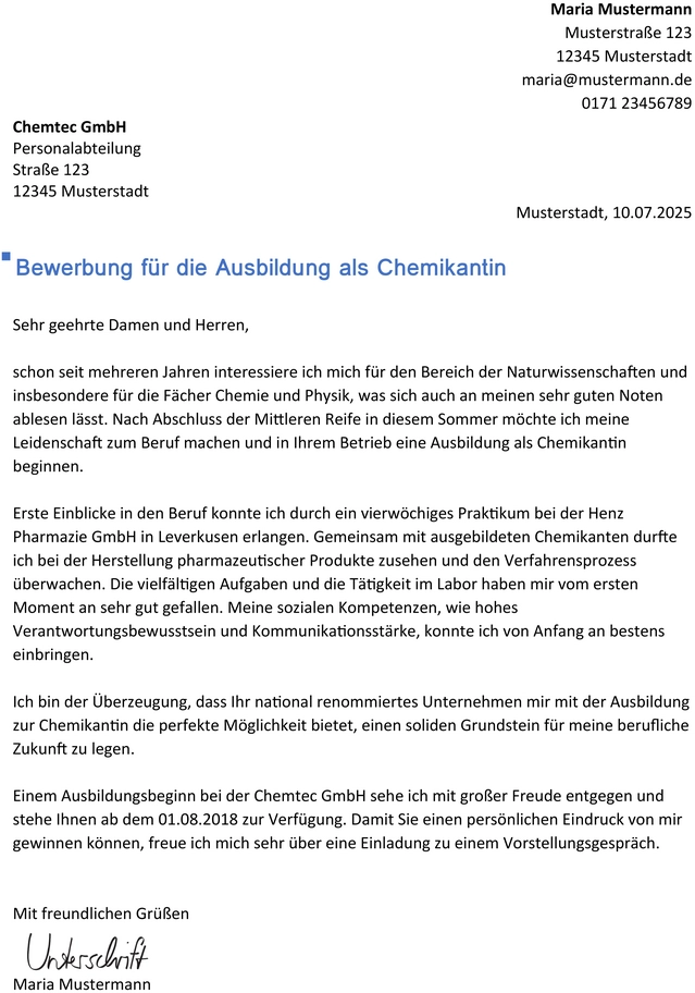 bewerbung-als-chemikantin-ausbildung-mustermann