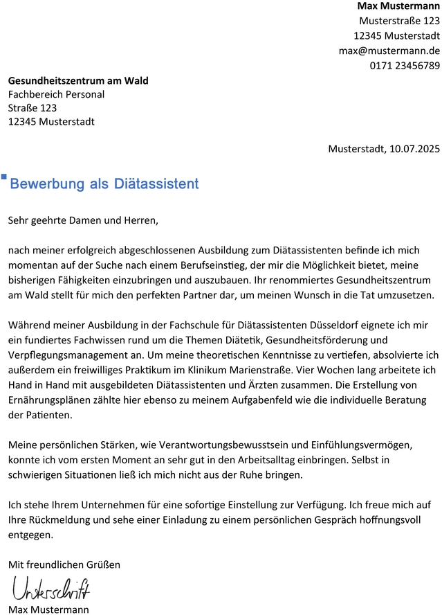 bewerbung-als-diaetassistent-in-berufseinstieg