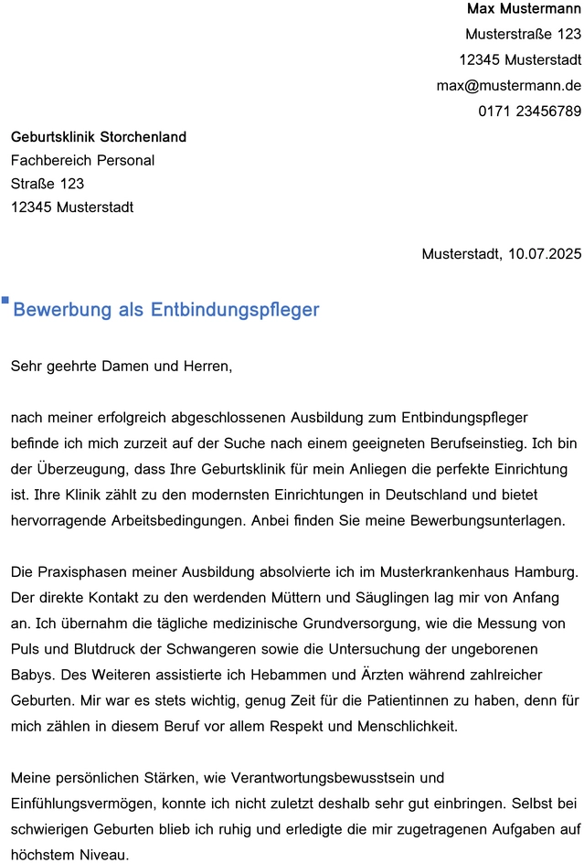 bewerbung-als-entbindungspfleger-vorlage