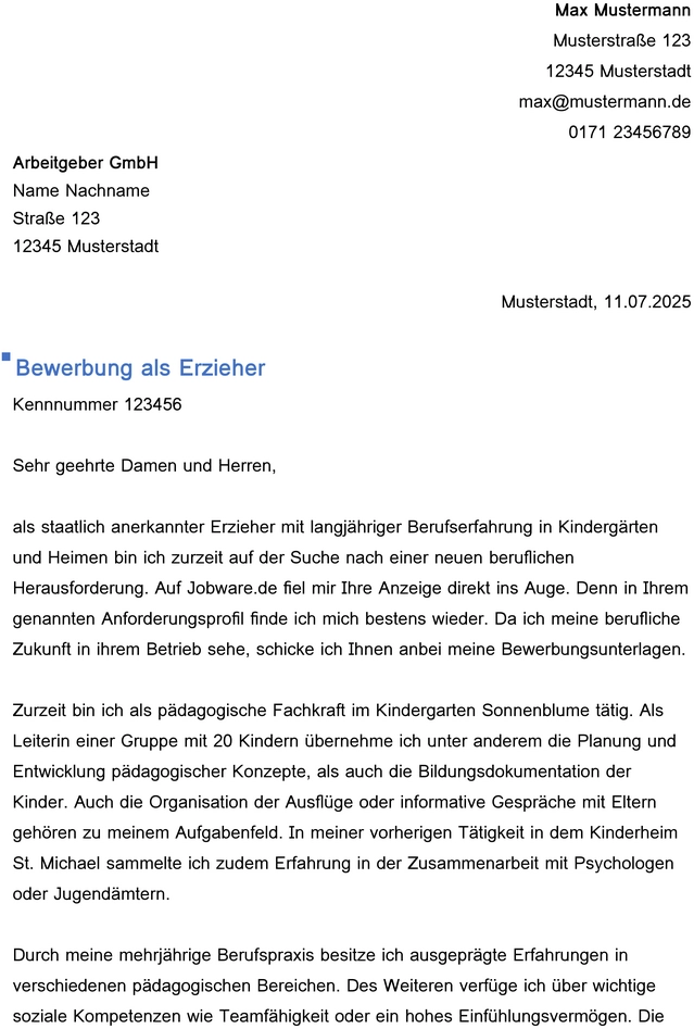 bewerbung-als-erzieher-vorlage