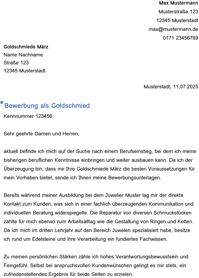 bewerbung-als-goldschmied-fuer-berufseinsteiger