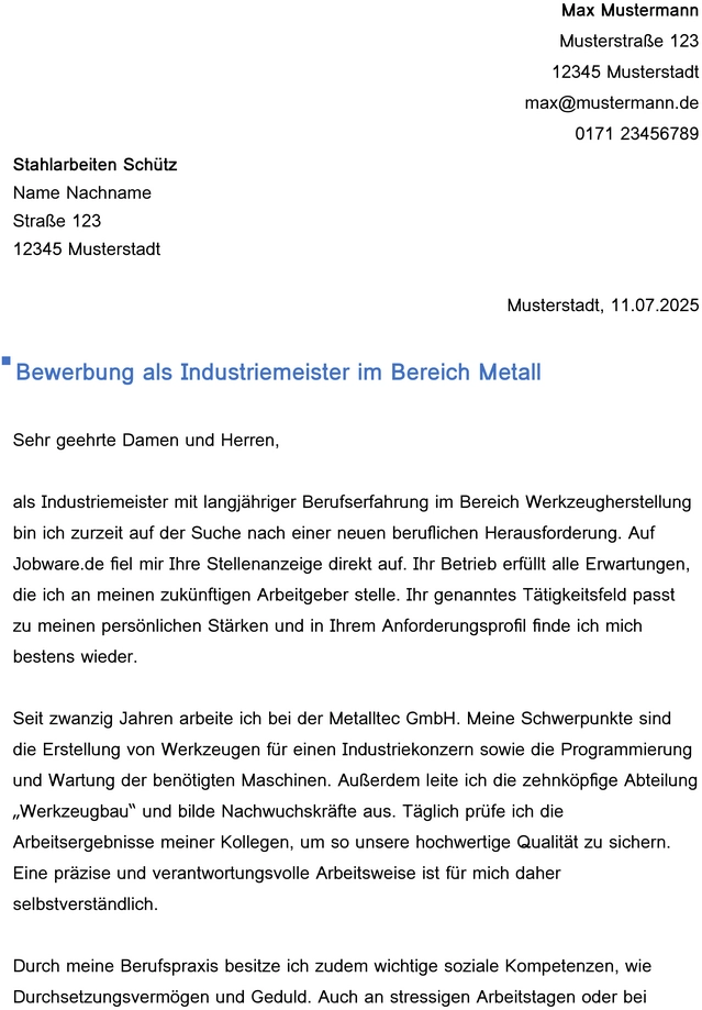 bewerbung-als-industriemeister-im-bereich-metall