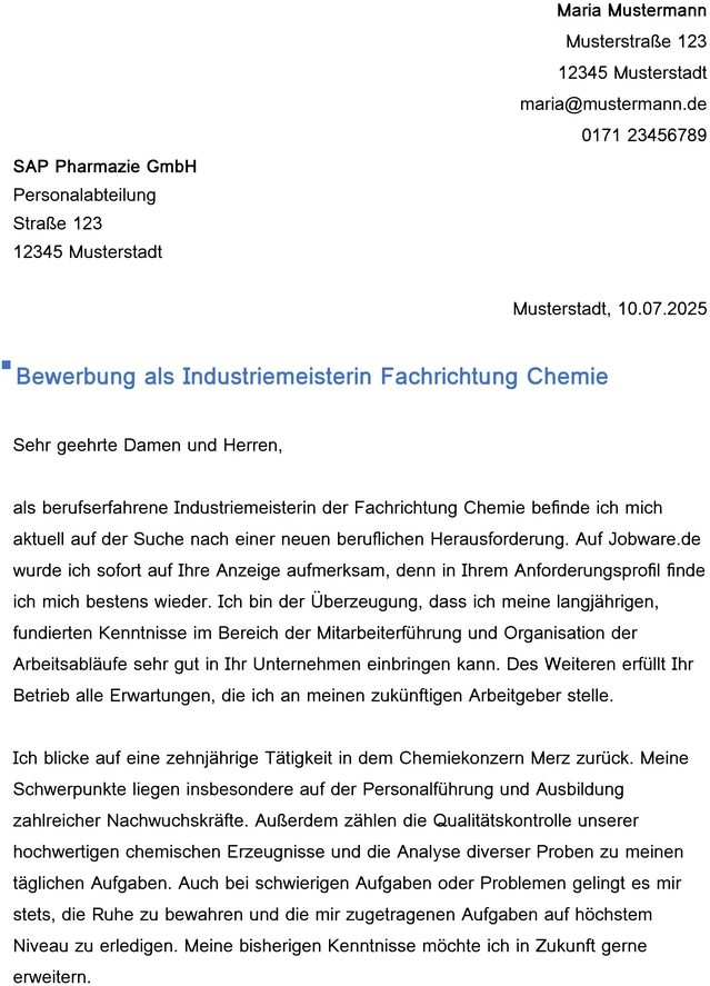 bewerbung-als-industriemeisterin-fachrichtung-chemie
