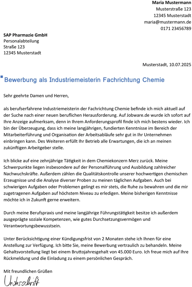 bewerbung-als-industriemeisterin-fachrichtung-chemie