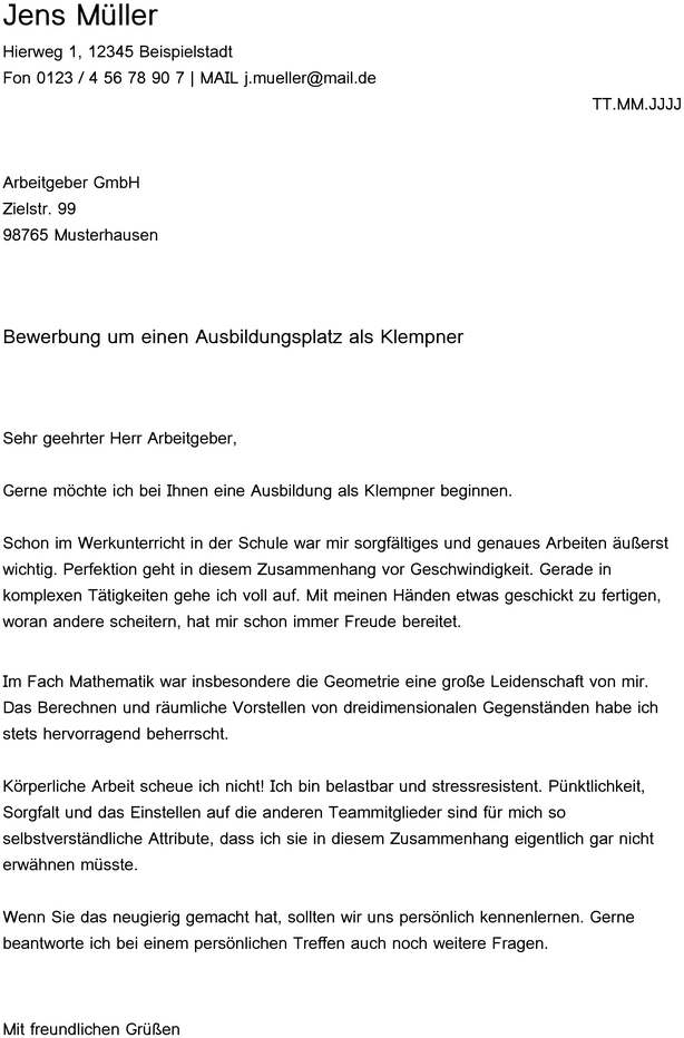 bewerbung-als-klempner-antrag-vorlage