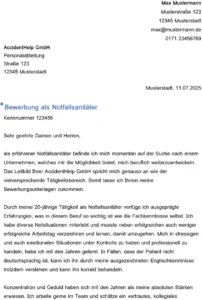 bewerbung-als-notfallsanitaeter-mit-erfahrungen-und-kompetenzen