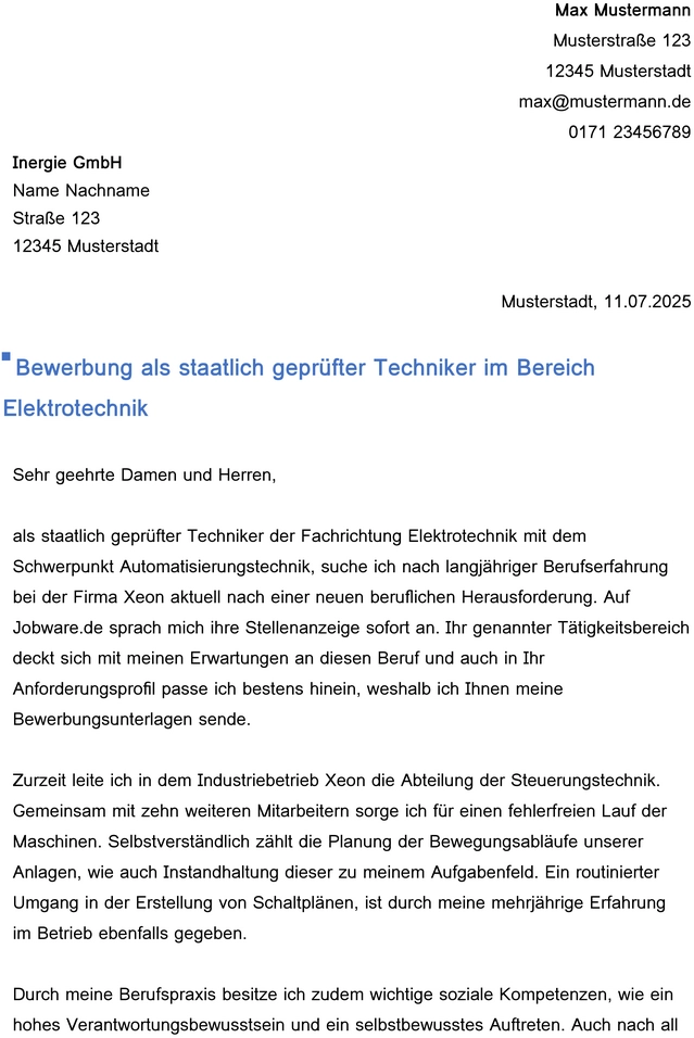 bewerbung-als-staatlich-gepruefter-techniker-elektrotechnik