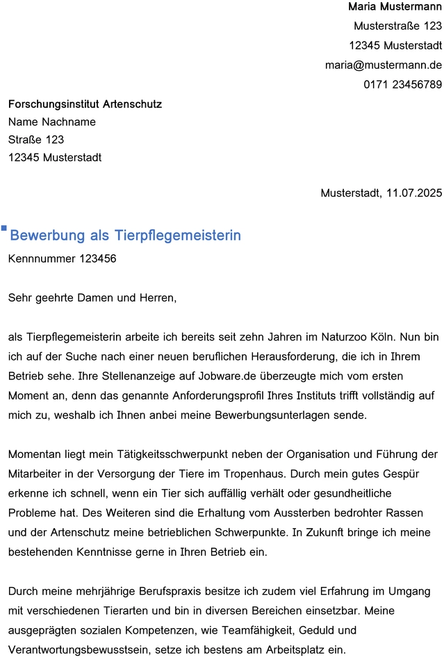 bewerbung-als-tierpflegerin-bewerbung-vorlage
