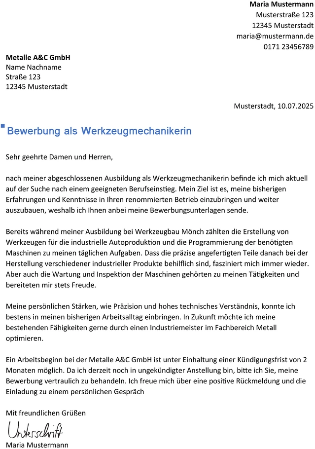 bewerbung-als-werkzeugmechanikerin-berufseinstieg