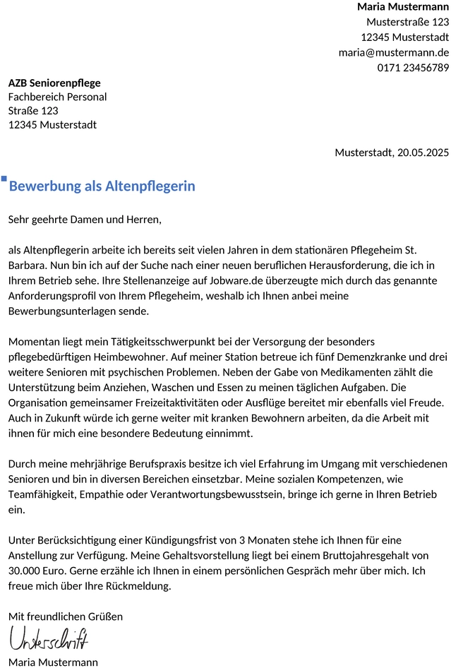 bewerbung-altenpflegerin-berufserfahren