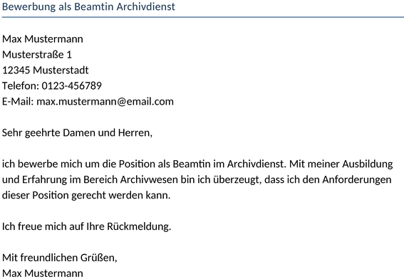 bewerbung-archivdienst-beamtin