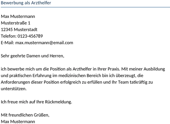 bewerbung-arzthelfer