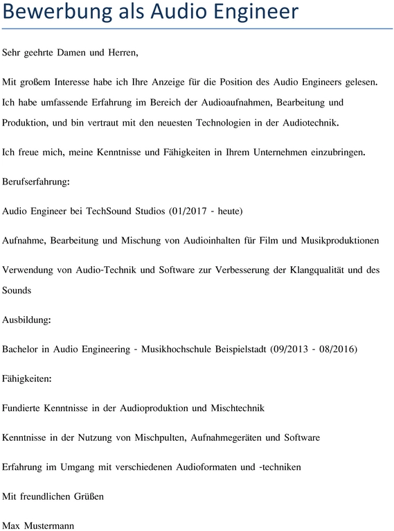 bewerbung-audio-engineer-ausbildung-erfahrung-erfolgreich-gestalten