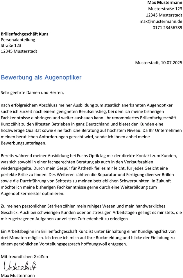 bewerbung-augenoptiker-vorlage-berufserfahrung-qualifikationen-lernen-weiterbildung-gespraech