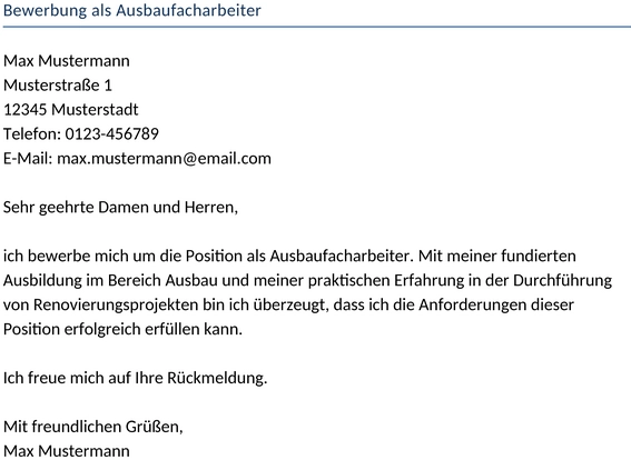 bewerbung-ausbaufacharbeiter