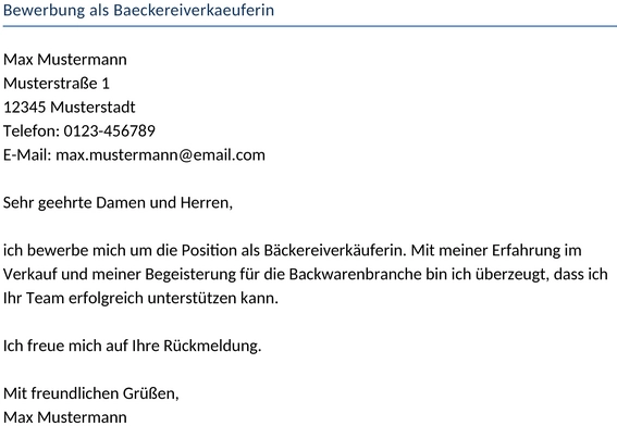 bewerbung-backereiverkaeuferin