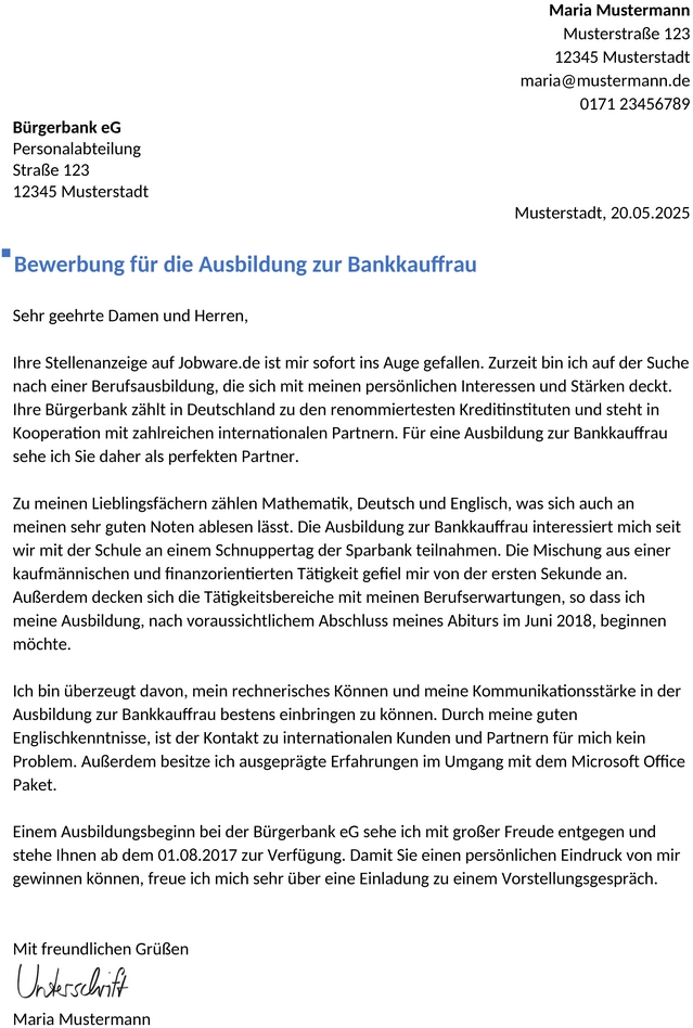 bewerbung-bankkaufmann-frau-ausbildung