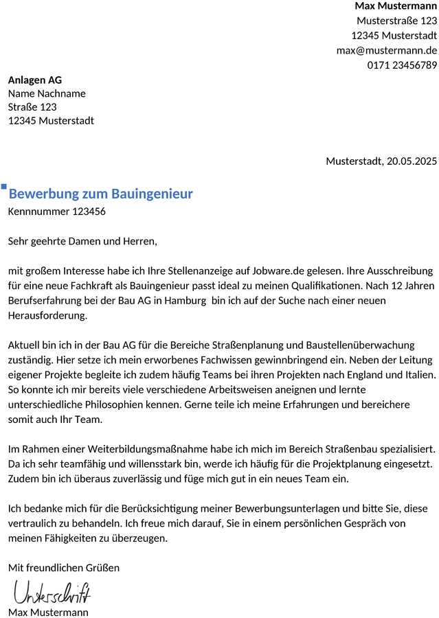 bewerbung-bauingenieurin-berufserfahren