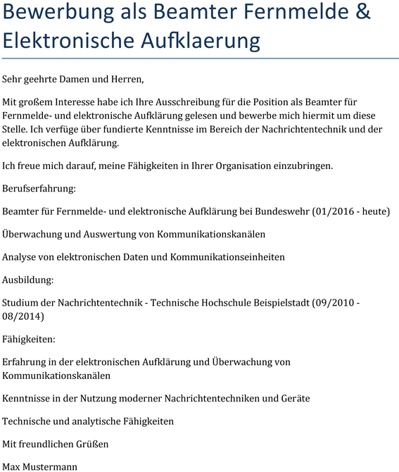 bewerbung-beamter-fernmelde-elektronische-auflklaerung