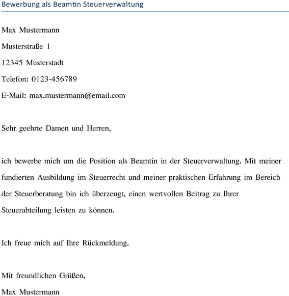 bewerbung-beamtin-steuerverwaltung-vorlage