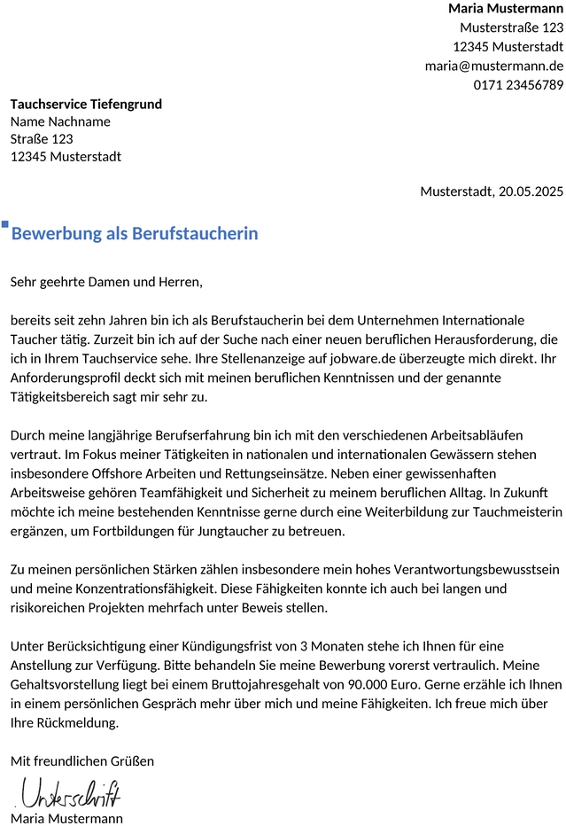 bewerbung-berufstaucher-berufserfahren