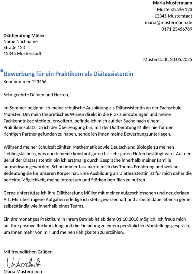 bewerbung-diaetassistent-praktikum