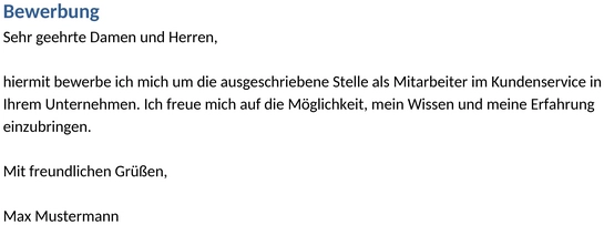 bewerbung-einfach