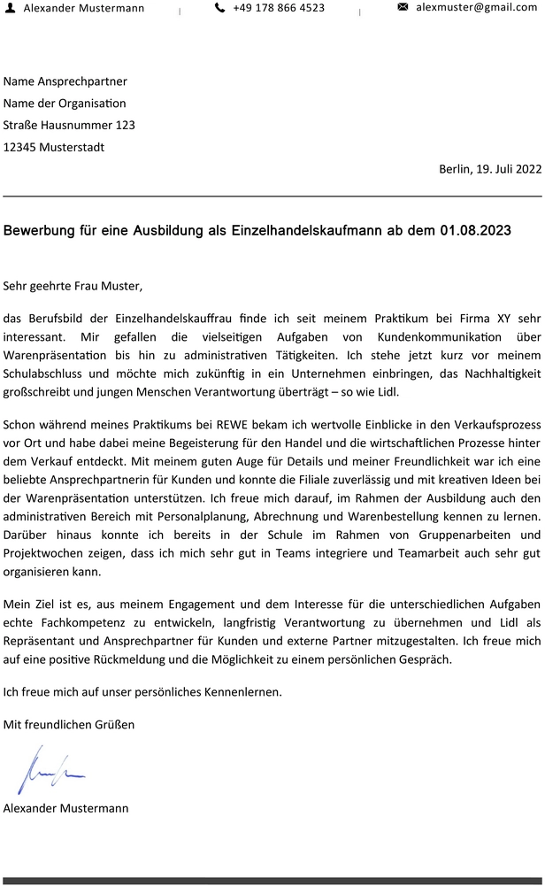 bewerbung-einzelhandelskauffrau-ausbildung