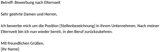 bewerbung-elternzeit