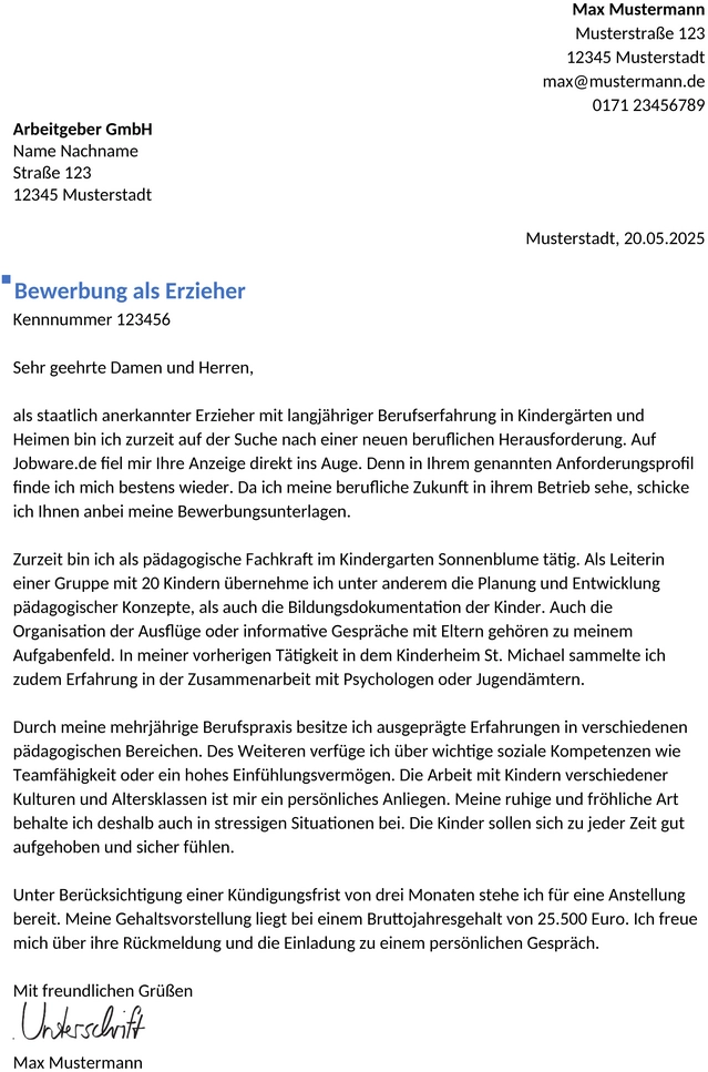 bewerbung-erzieher-berufserfahren