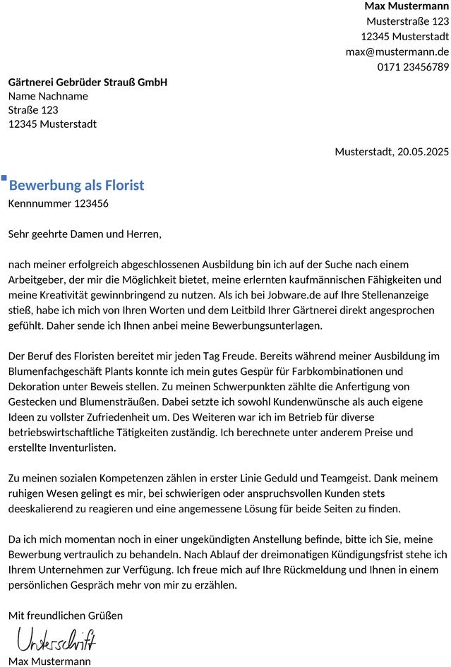 bewerbung-florist-berufseinsteiger