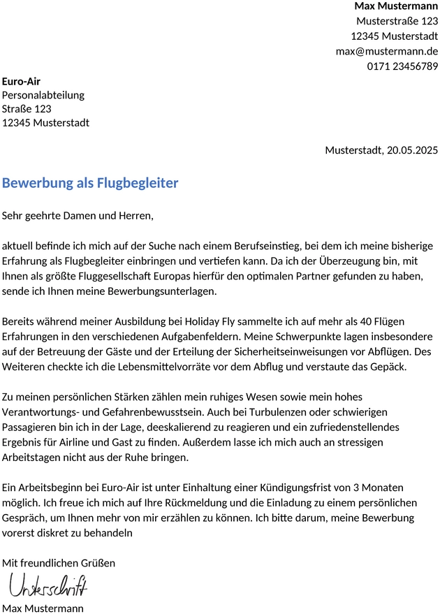 bewerbung-flugbegleiterin-berufseinstieg