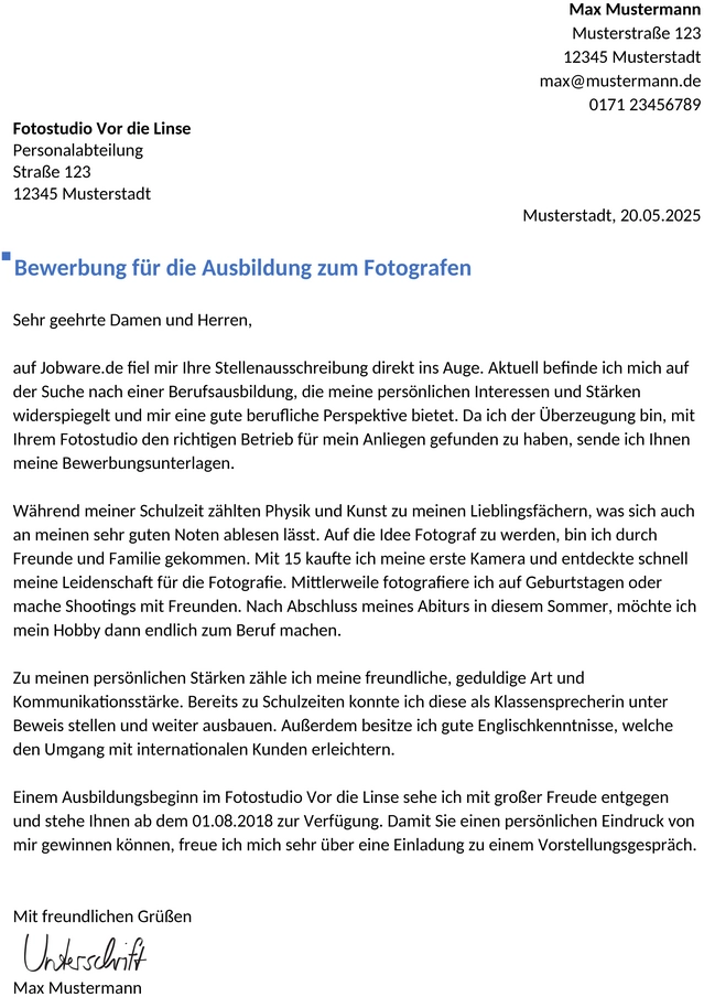 bewerbung-fotografin-ausbildung