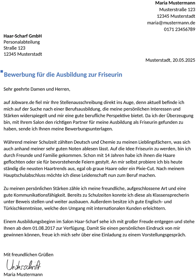 bewerbung-friseur-ausbildung