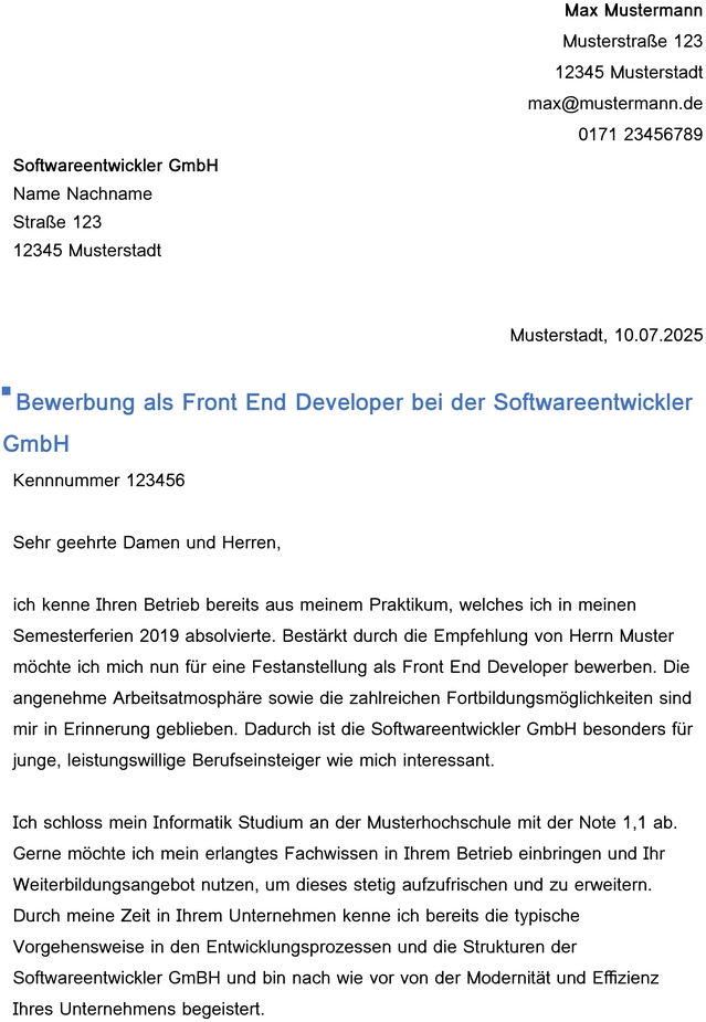 bewerbung-front-end-developer-softwareentwickler-vorlage