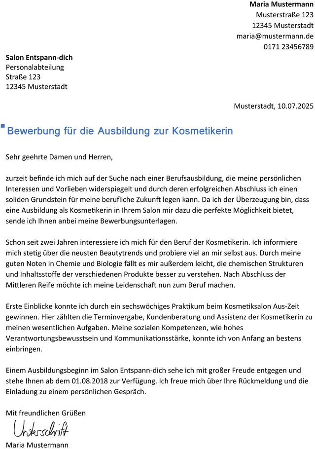 bewerbung-fuer-ausbildung-kosmetikerin
