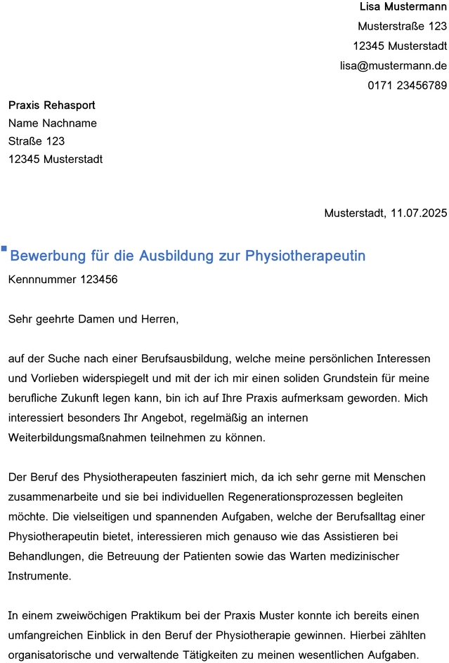 bewerbung-fuer-ausbildung-physiotherapeutin