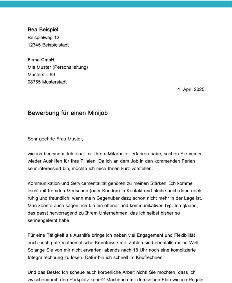 bewerbung-fuer-einen-minijob-vorlage-word