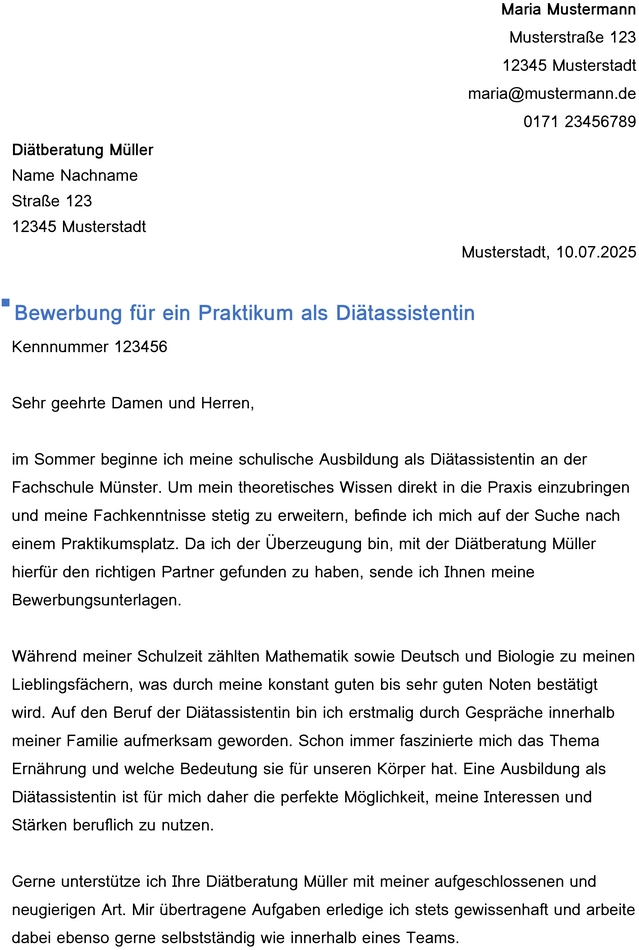bewerbung-fuer-praktikum-als-diaetassistentin