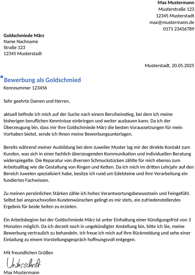 bewerbung-goldschmied-berufseinstieg