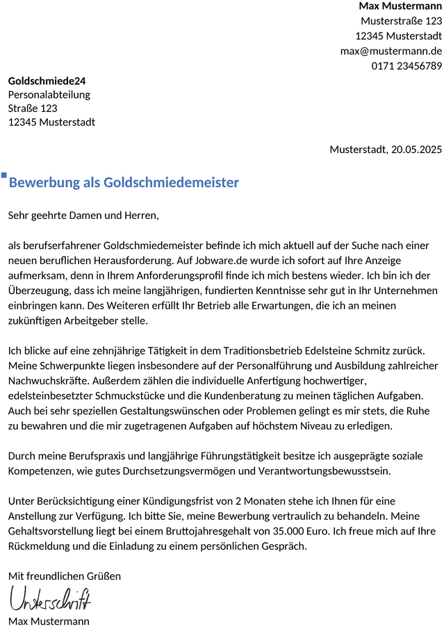 bewerbung-goldschmiedin-berufserfahren