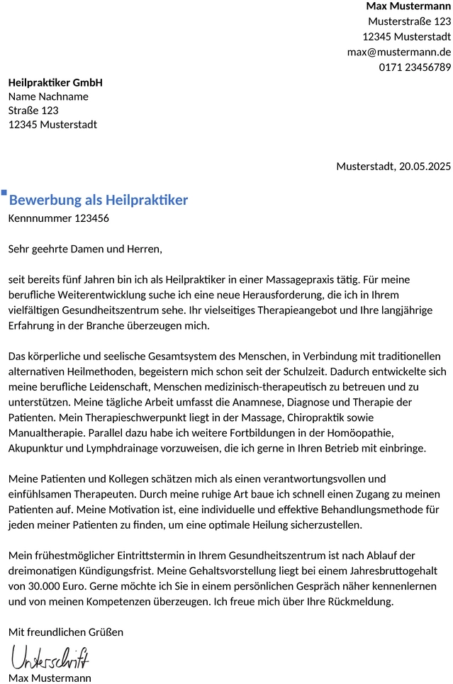 bewerbung-heilpraktikerin-berufserfahren
